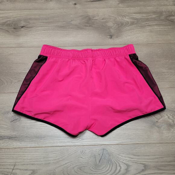 Adidas Shorts Women Medium Pink Black Climalite Running Athleisure Gym Train - Picture 2 of 8